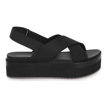 Calvin Klein Jeans  0GT FLATFORM SANDAL  Sandále Čierna