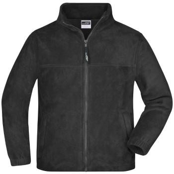 James & Nicholson Detská fleece mikina JN044k - Čierna | XXL