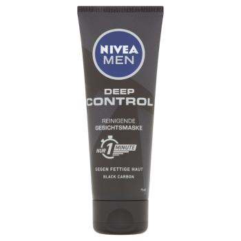 NIVEA Men Deep Control Čistiaca pleťová maska s čiernym uhlím 75 ml