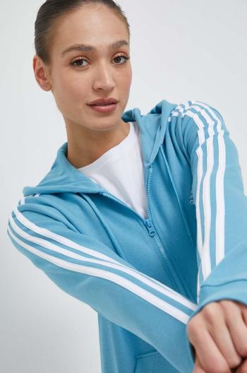 Bavlnená mikina adidas dámska, s kapucňou, s nášivkou