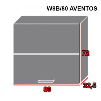 ArtExt Kuchynská linka Brerra - lesk Kuchyňa: Horná skrinka W8B/80 AVENTOS / korpus grey, lava, biela (ŠxVxH) 80 x 72 x 32,5 cm