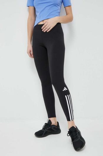 Tréningové legíny adidas Performance Train Cotton čierna farba, s potlačou