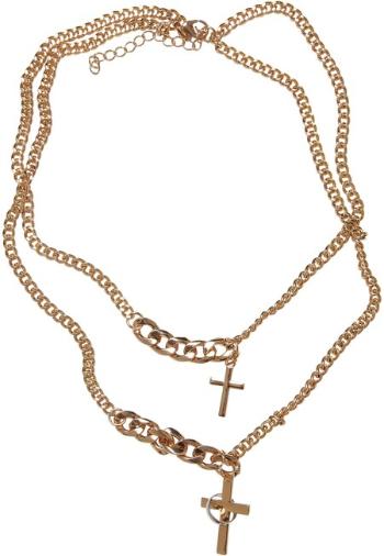Urban Classics Various Chain Cross Necklace gold - UNI