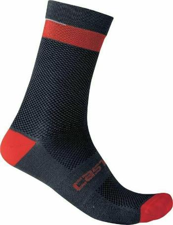 Castelli Alpha 18 Sock Savile Blue/Red L/XL