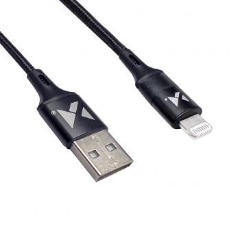 MG kábel USB / Lightning 2.4A 2m, čierny (WUC-L2B)