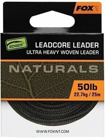 Fox Fishing Edges Naturals Leadcore Leader 25 m 50 lbs-22,7 kg Šnúra