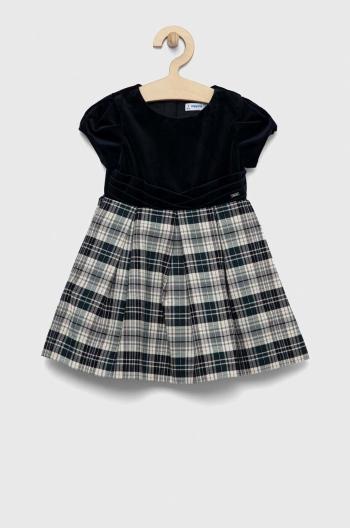 Dievčenské šaty Mayoral tmavomodrá farba, mini, áčkový strih