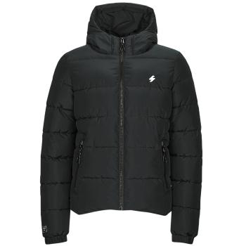 Superdry  HOODED SPORTS PUFFR JACKET  Bundy Čierna