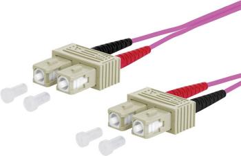 Metz Connect 151S1EOEO10E optické vlákno LWL prepojovací kábel [2x zástrčka SC - 2x zástrčka SC] 50/125 µ Multimode OM4