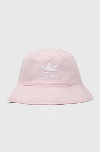 Bavlnený klobúk adidas Originals ružová farba, bavlnený, IS4628