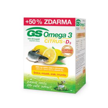 GS Omega 3 Citrus+D3 150 kapsúl