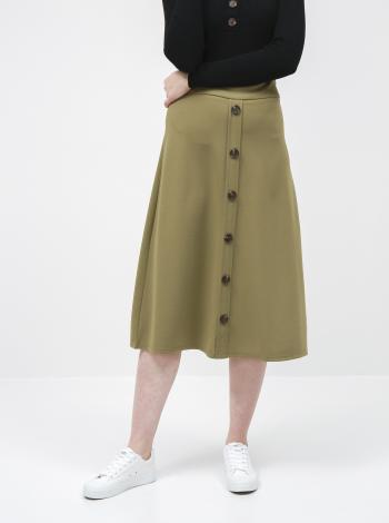 Kaki midi sukňa Jacqueline de Yong Bellis