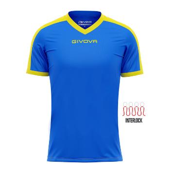 SHIRT REVOLUTION INTERLOCK AZZURRO/GIALLO Tg. M