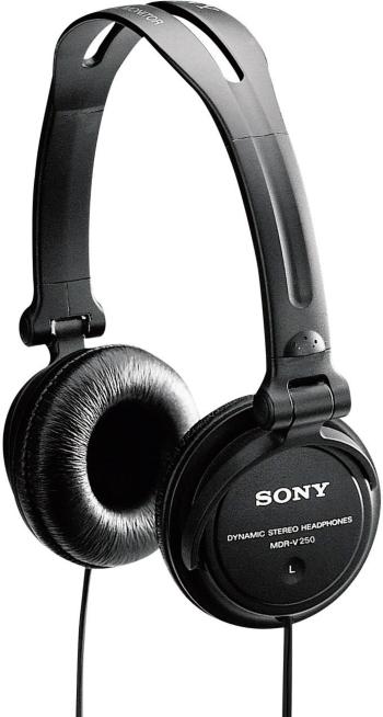 Sony MDR V150  DJ slúchadlá On Ear na ušiach  čierna