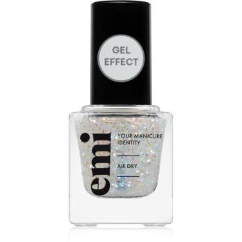 emi E.MiLac Gel Effect Ultra Strong lak na nechty s gélovým efektom bez použitia UV/LED lampy odtieň Let it snow! #133 9 ml