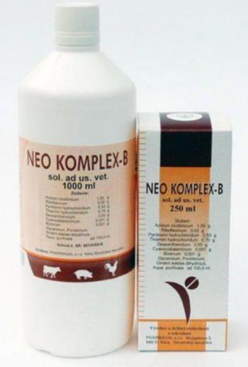 Neo komplex-B vitamínov pre hydinu, ošípané a teľatá 1000ml