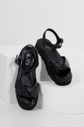 Kožené sandále Answear Lab dámske, čierna farba, na platforme