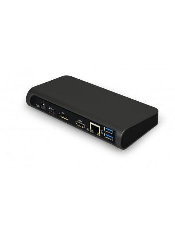 PORT CONNECT Dokovací stanice 8v1 USB-C, dual video, Ethernet, Display Port, audio, USB 3.0