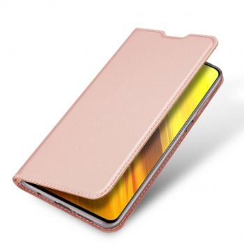 DUX DUCIS Skin Pro knižkové kožené puzdro na Xiaomi Poco X3 NFC / X3 Pro, ružové
