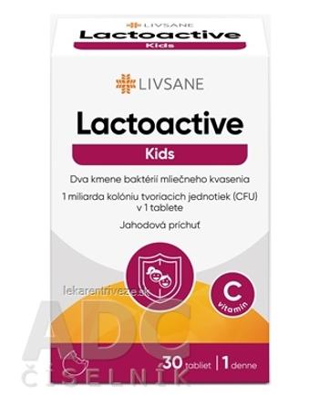 LIVSANE Laktoaktívne tablety Kids tbl 1x30 ks