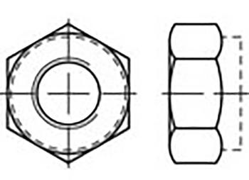 TOOLCRAFT  TO-6864594 šesťhranné matice M16   DIN 985   ocel pozinkované 100 ks