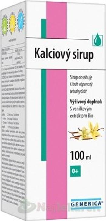 GENERICA Kalciový sirup s vanilkovou arómou 100 ml