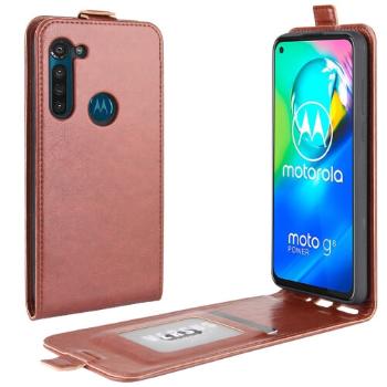 Vyklápacie puzdro Motorola Moto G8 Power hnedé