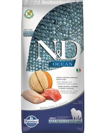 Farmina N&D dog OCEAN (GF) adult giant maxi, salmon, cod & cantaloupe melon 12kg