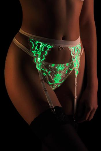 Biele v tme svietiace tango nohavičky Glow in the Dark Sassy Thong