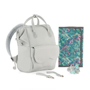 KINDERKRAFT SELECT Taška/batoh prebaľovacia Treaseurpack Grey Nature Vibes, Premium