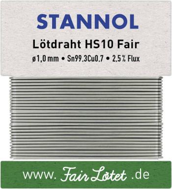 Stannol HS10Fair spájkovací cín bez olova bez olova Sn99,3Cu0,7 30 g 1 mm