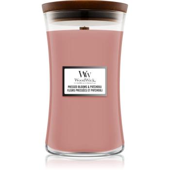 Woodwick Pressed Blooms & Patchouli vonná sviečka s dreveným knotom 609,5 g