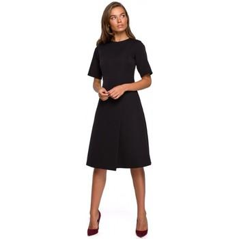 Style  Šaty S240 Zavinovacie šaty - čierne  viacfarebny