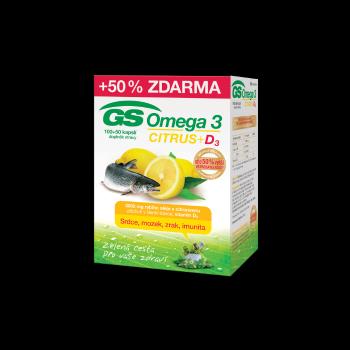 GS Omega 3 Citrus + D3 100+50 kapsúl ZADARMO