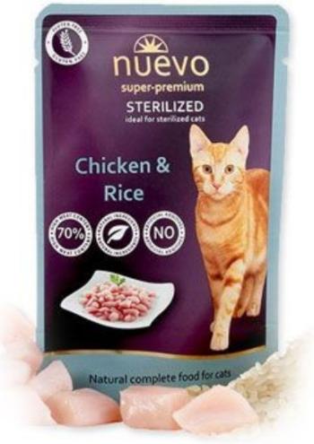 NUEVO cat Sterilized Chicken with Rice kapsičky pre mačky 16x85g