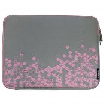 Obal na notebook 12,1", Graphic, šedo-ružový z neoprénu, Logo 28597