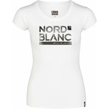 Dámske bavlnené tričko NORDBLANC Ynud biela NBSLT7387_BLA 44