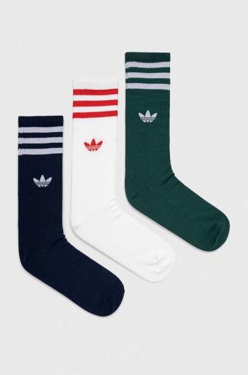 Ponožky adidas Originals 3-pak biela farba