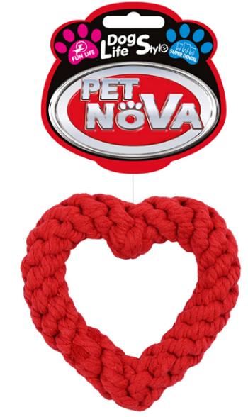 Pet Nova ROPE- HEART bavlnená hračka pre psa