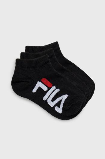 Detské ponožky Fila (3-pack) čierna farba