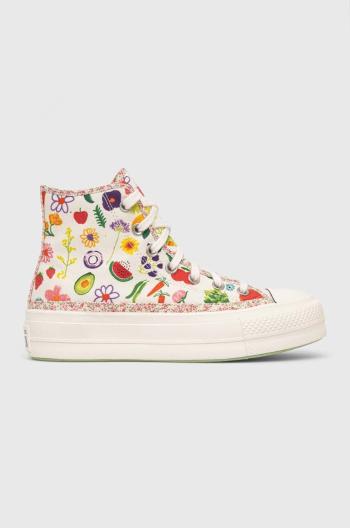 Tenisky Converse Chuck Taylor All Star Lift HI dámske, biela farba, A06063C