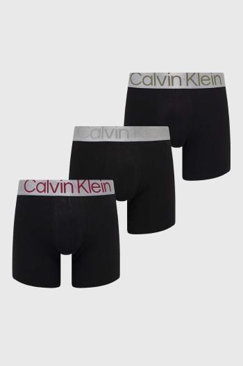 Boxerky Calvin Klein Underwear 3-pak pánske, čierna farba, 000NB3131A