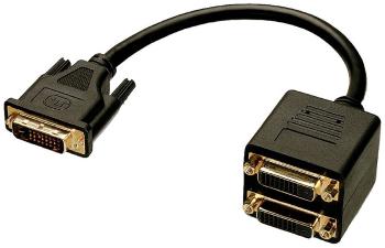 LINDY 41215 DVI adaptér [1x DVI-D zástrčka  - 2x DVI zásuvka 24+5-pólová]   20.00 cm