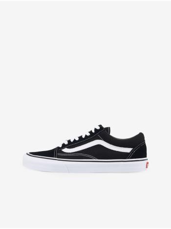 Čierno-biele tenisky so semišovými detailmi VANS Old Skool