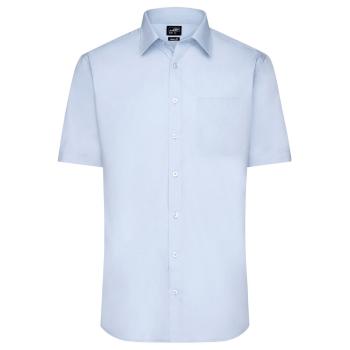 James & Nicholson Pánska košeľa s krátkym rukávom JN680 - Svetlomodrá | XXL