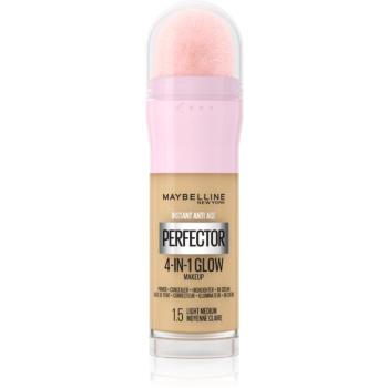 Maybelline Instant Age Rewind Perfector 4-in-1 Glow rozjasňujúci make-up pre prirodzený vzhľad odtieň 1.5 Light Medium 20 ml