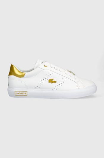 Kožené tenisky Lacoste Powercourt 2.0 biela farba, 45SFA0034