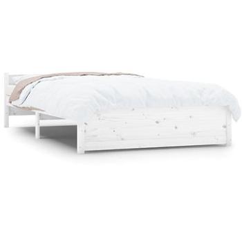 Rám postele biely masívne drevo 140 × 200 cm, 815045