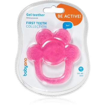 BabyOno Be Active Gel Teether hryzadielko Pink Flower 1 ks