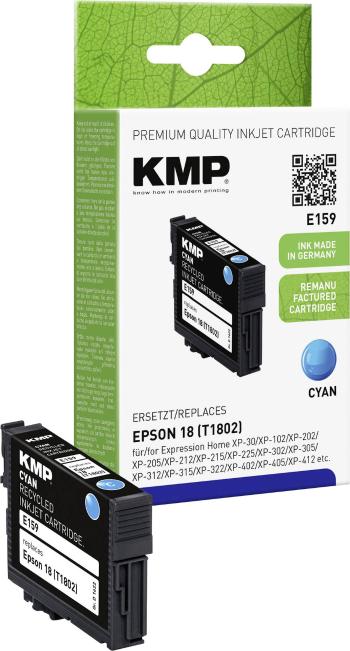 KMP Ink náhradný Epson T1802, 18 kompatibilná  zelenomodrá E159 1622,4803